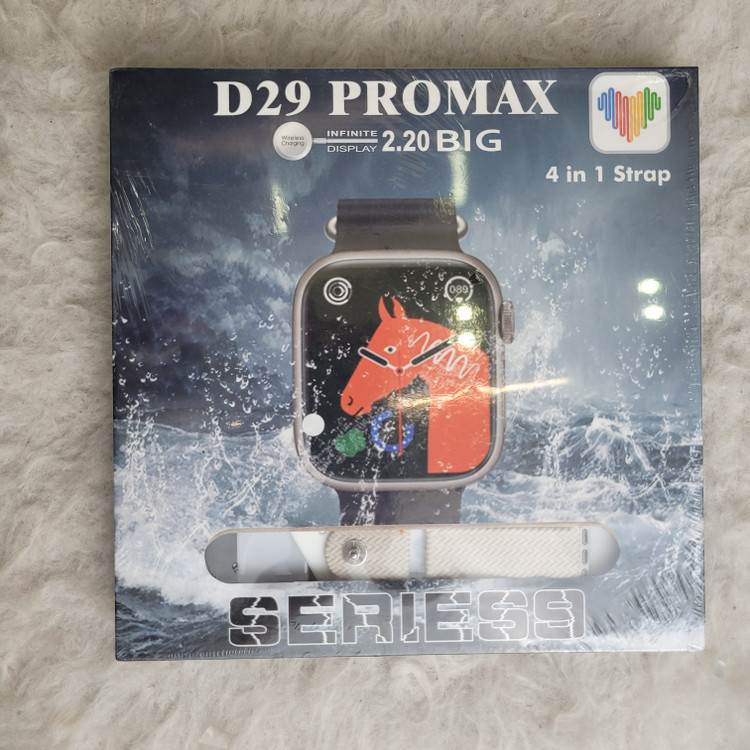 ساعت هوشمند pro maxمدل D29 سری ۹ با ۴ تا بند
